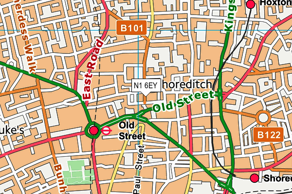 N1 6EY map - OS VectorMap District (Ordnance Survey) N1 6EY map - OS VectorMap District (Ordnance Survey)