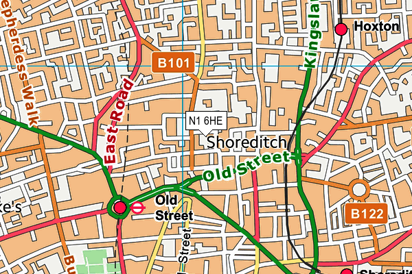 N1 6HE map - OS VectorMap District (Ordnance Survey) N1 6HE map - OS VectorMap District (Ordnance Survey)