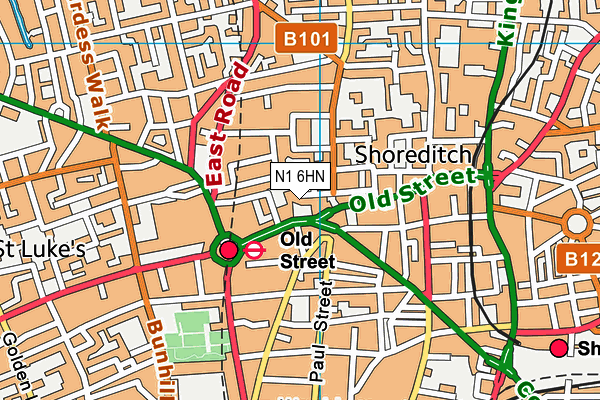 N1 6HN map - OS VectorMap District (Ordnance Survey)