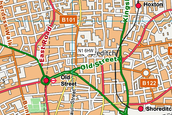 N1 6HW map - OS VectorMap District (Ordnance Survey) N1 6HW map - OS VectorMap District (Ordnance Survey)