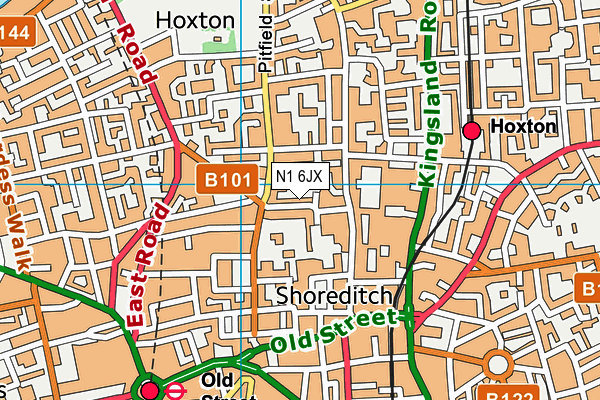 N1 6JX map - OS VectorMap District (Ordnance Survey) N1 6JX map - OS VectorMap District (Ordnance Survey)