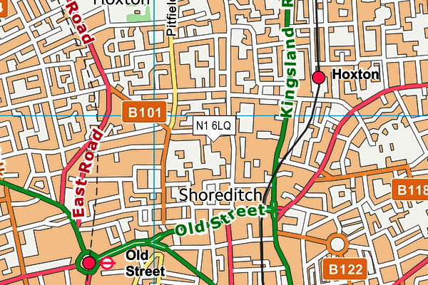 N1 6LQ map - OS VectorMap District (Ordnance Survey)
