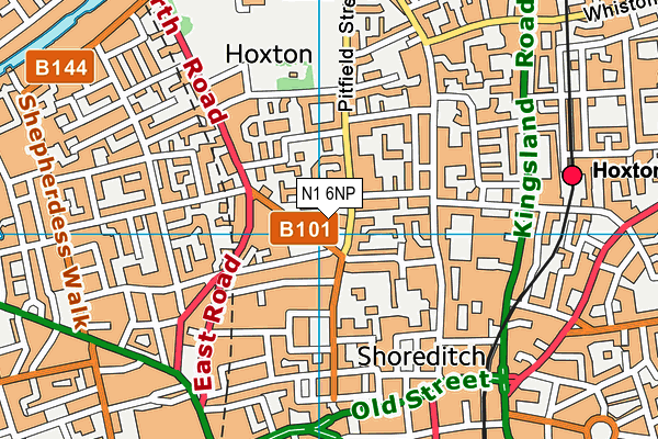 N1 6NP map - OS VectorMap District (Ordnance Survey)