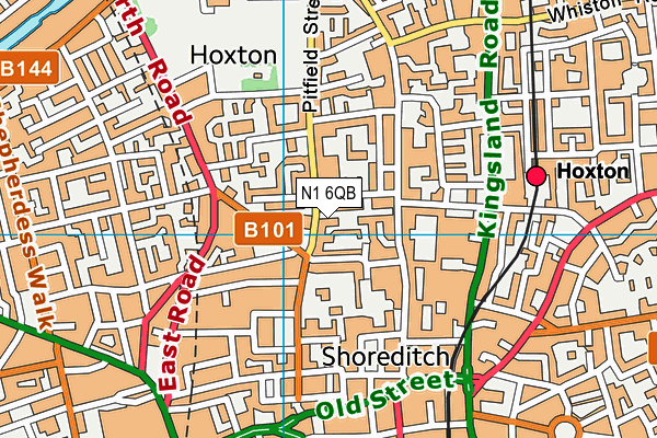 N1 6QB map - OS VectorMap District (Ordnance Survey)