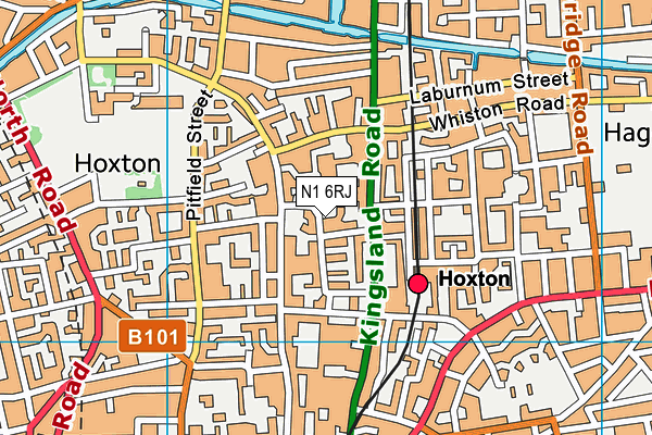 N1 6RJ map - OS VectorMap District (Ordnance Survey) N1 6RJ map - OS VectorMap District (Ordnance Survey)
