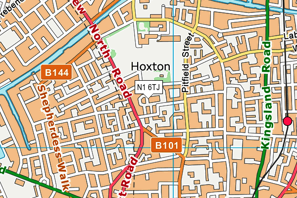 N1 6TJ map - OS VectorMap District (Ordnance Survey)