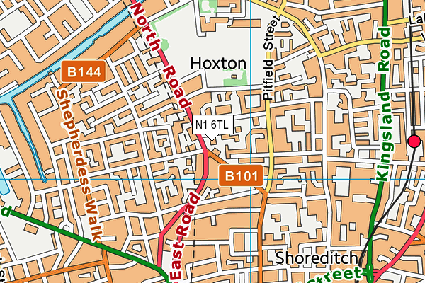 N1 6TL map - OS VectorMap District (Ordnance Survey)