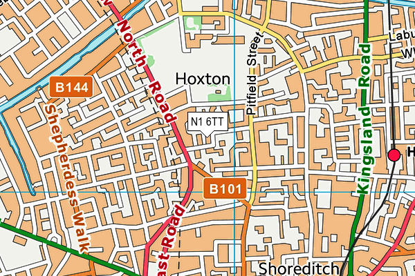 N1 6TT map - OS VectorMap District (Ordnance Survey)