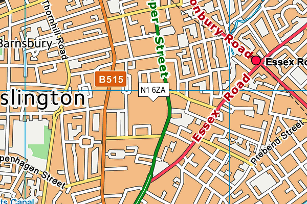 N1 6ZA map - OS VectorMap District (Ordnance Survey) N1 6ZA map - OS VectorMap District (Ordnance Survey)