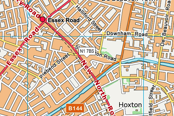 N1 7BS map - OS VectorMap District (Ordnance Survey)
