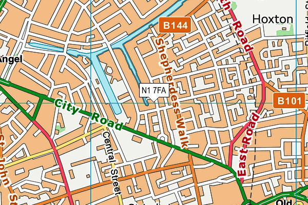 N1 7FA map - OS VectorMap District (Ordnance Survey) N1 7FA map - OS VectorMap District (Ordnance Survey)