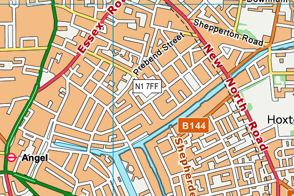 N1 7FF map - OS VectorMap District (Ordnance Survey) N1 7FF map - OS VectorMap District (Ordnance Survey)
