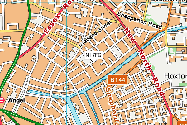 N1 7FG map - OS VectorMap District (Ordnance Survey) N1 7FG map - OS VectorMap District (Ordnance Survey)