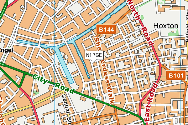 N1 7GE map - OS VectorMap District (Ordnance Survey) N1 7GE map - OS VectorMap District (Ordnance Survey)