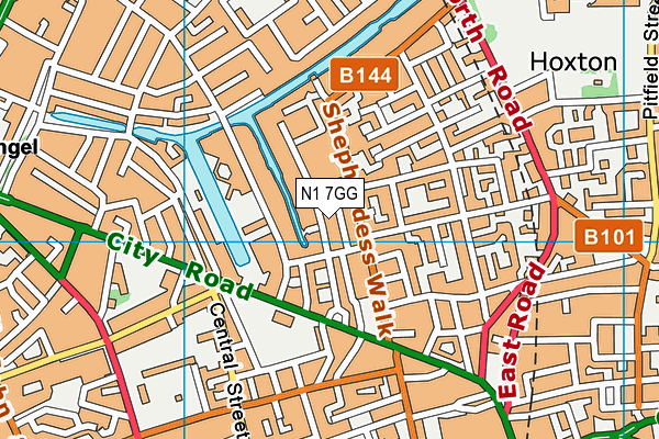 N1 7GG map - OS VectorMap District (Ordnance Survey) N1 7GG map - OS VectorMap District (Ordnance Survey)