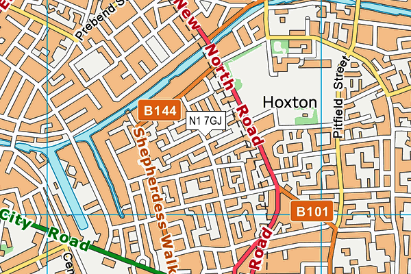 N1 7GJ map - OS VectorMap District (Ordnance Survey) N1 7GJ map - OS VectorMap District (Ordnance Survey)