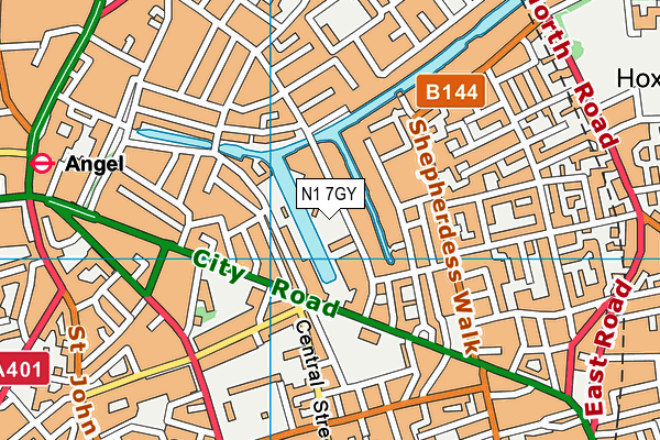 N1 7GY map - OS VectorMap District (Ordnance Survey) N1 7GY map - OS VectorMap District (Ordnance Survey)