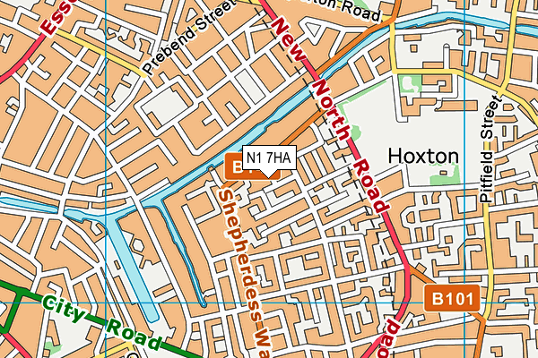 N1 7HA map - OS VectorMap District (Ordnance Survey)