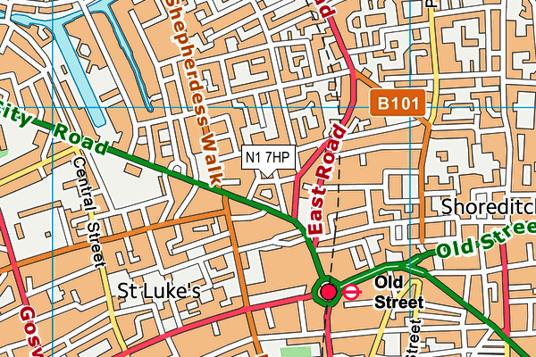 N1 7HP map - OS VectorMap District (Ordnance Survey)