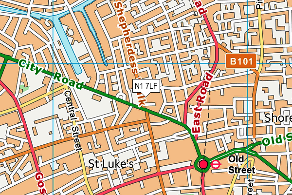 N1 7LF map - OS VectorMap District (Ordnance Survey) N1 7LF map - OS VectorMap District (Ordnance Survey)