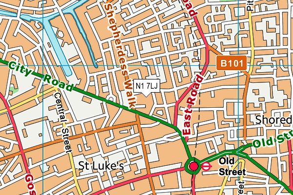 N1 7LJ map - OS VectorMap District (Ordnance Survey) N1 7LJ map - OS VectorMap District (Ordnance Survey)