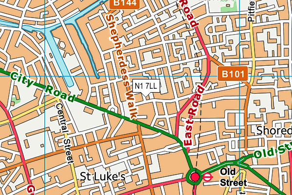 N1 7LL map - OS VectorMap District (Ordnance Survey) N1 7LL map - OS VectorMap District (Ordnance Survey)