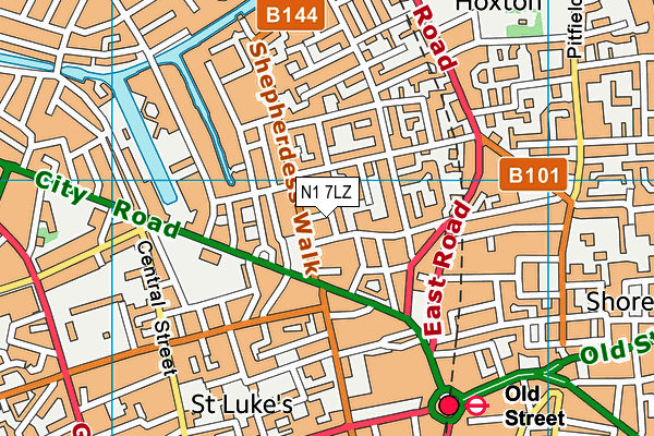N1 7LZ map - OS VectorMap District (Ordnance Survey) N1 7LZ map - OS VectorMap District (Ordnance Survey)