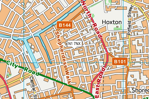 N1 7NX map - OS VectorMap District (Ordnance Survey) N1 7NX map - OS VectorMap District (Ordnance Survey)