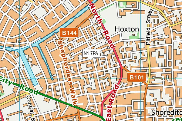 N1 7PA map - OS VectorMap District (Ordnance Survey) N1 7PA map - OS VectorMap District (Ordnance Survey)