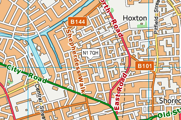 N1 7QH map - OS VectorMap District (Ordnance Survey) N1 7QH map - OS VectorMap District (Ordnance Survey)