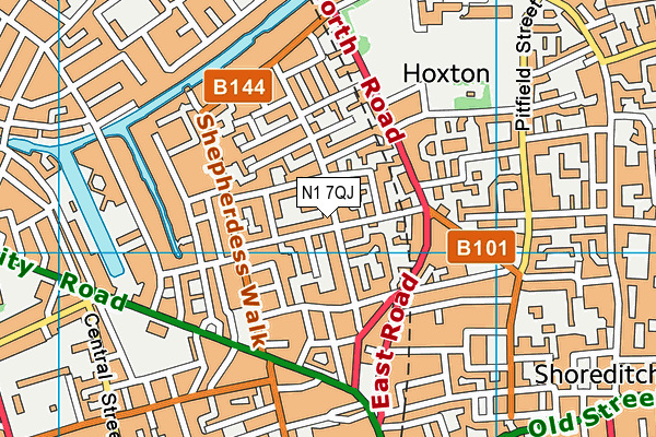 N1 7QJ map - OS VectorMap District (Ordnance Survey) N1 7QJ map - OS VectorMap District (Ordnance Survey)