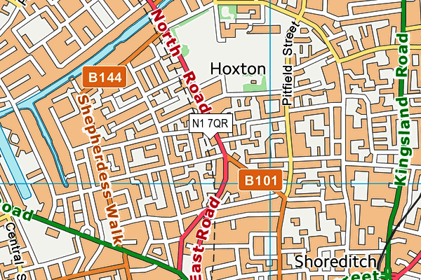 N1 7QR map - OS VectorMap District (Ordnance Survey) N1 7QR map - OS VectorMap District (Ordnance Survey)