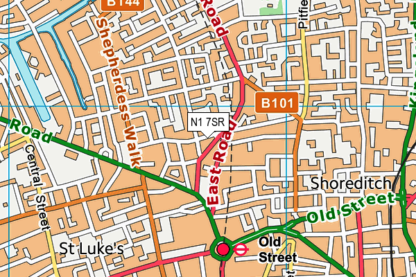 N1 7SR map - OS VectorMap District (Ordnance Survey) N1 7SR map - OS VectorMap District (Ordnance Survey)