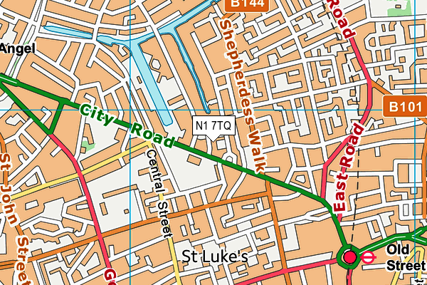 N1 7TQ map - OS VectorMap District (Ordnance Survey) N1 7TQ map - OS VectorMap District (Ordnance Survey)