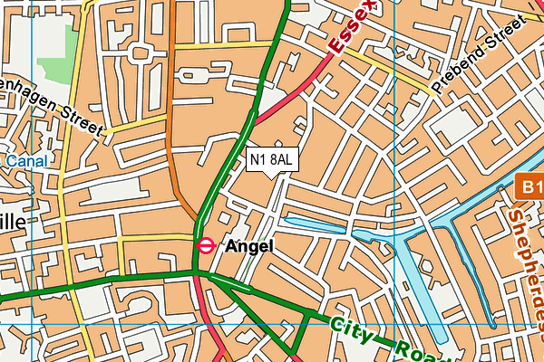 N1 8AL map - OS VectorMap District (Ordnance Survey) N1 8AL map - OS VectorMap District (Ordnance Survey)
