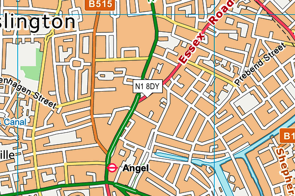 N1 8DY map - OS VectorMap District (Ordnance Survey) N1 8DY map - OS VectorMap District (Ordnance Survey)