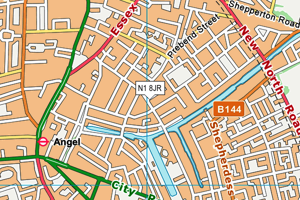N1 8JR map - OS VectorMap District (Ordnance Survey) N1 8JR map - OS VectorMap District (Ordnance Survey)