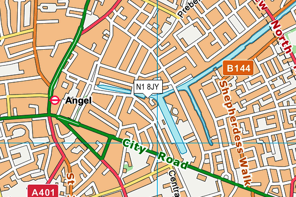 N1 8JY map - OS VectorMap District (Ordnance Survey)