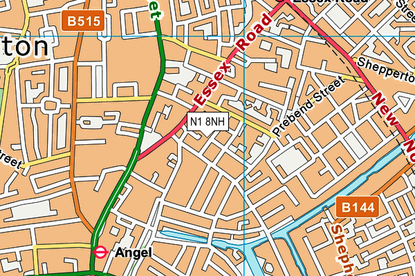 N1 8NH map - OS VectorMap District (Ordnance Survey) N1 8NH map - OS VectorMap District (Ordnance Survey)