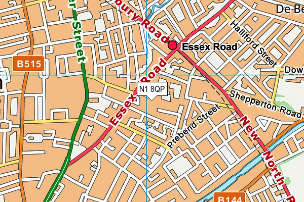 N1 8QP map - OS VectorMap District (Ordnance Survey) N1 8QP map - OS VectorMap District (Ordnance Survey)