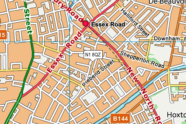 N1 8QZ map - OS VectorMap District (Ordnance Survey) N1 8QZ map - OS VectorMap District (Ordnance Survey)