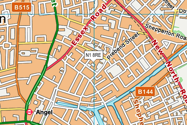 N1 8RE map - OS VectorMap District (Ordnance Survey) N1 8RE map - OS VectorMap District (Ordnance Survey)