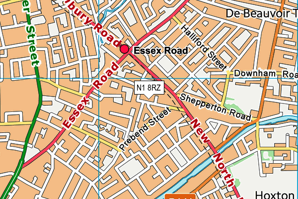 N1 8RZ map - OS VectorMap District (Ordnance Survey) N1 8RZ map - OS VectorMap District (Ordnance Survey)
