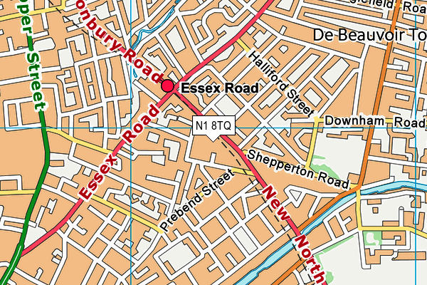 N1 8TQ map - OS VectorMap District (Ordnance Survey) N1 8TQ map - OS VectorMap District (Ordnance Survey)