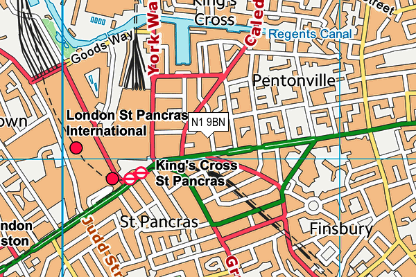 N1 9BN map - OS VectorMap District (Ordnance Survey) N1 9BN map - OS VectorMap District (Ordnance Survey)