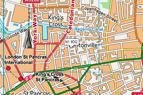 N1 9DQ map - OS VectorMap District (Ordnance Survey) N1 9DQ map - OS VectorMap District (Ordnance Survey)