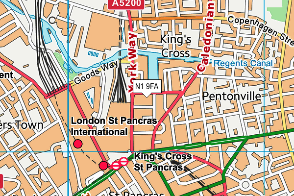 N1 9FA map - OS VectorMap District (Ordnance Survey) N1 9FA map - OS VectorMap District (Ordnance Survey)
