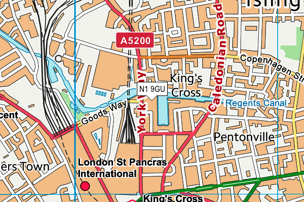 N1 9GU map - OS VectorMap District (Ordnance Survey) N1 9GU map - OS VectorMap District (Ordnance Survey)