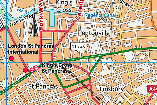 N1 9GX map - OS VectorMap District (Ordnance Survey) N1 9GX map - OS VectorMap District (Ordnance Survey)