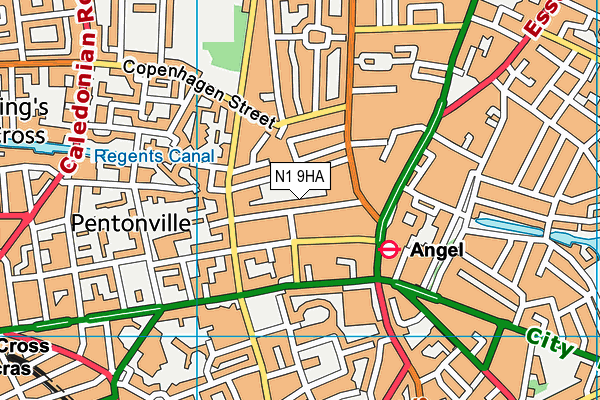 N1 9HA map - OS VectorMap District (Ordnance Survey) N1 9HA map - OS VectorMap District (Ordnance Survey)
